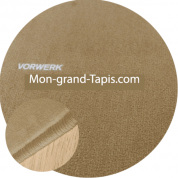 Tapis sur mesure rond beige foncé modena par Vorwerk 