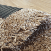 Grand tapis shaggy beige sur mesure par Mon Grand tapis sélection