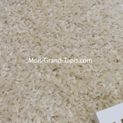 Echantillon tapis shaggy sur mesure blanc écru par Mon Grand tapis sélection