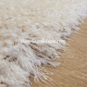 Tapis salon shaggy sur mesure blanc écru par Mon Grand tapis sélection