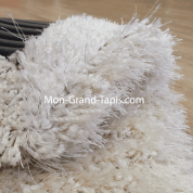 Grand tapis shaggy rond beige sur mesure par Mon Grand tapis sélection