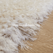 Grand tapis shaggy rond beige sur mesure par Mon Grand tapis sélection
