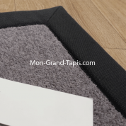 Echantillon tapis sur mesure en laine gansé gris par Mon Grand tapis sélection