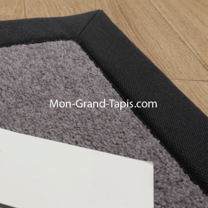 Echantillon tapis sur mesure en laine gansé gris par Mon Grand tapis sélection