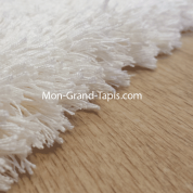 Echantillon tapis sur mesure shaggy blanc bambou par Mon Grand tapis sélection