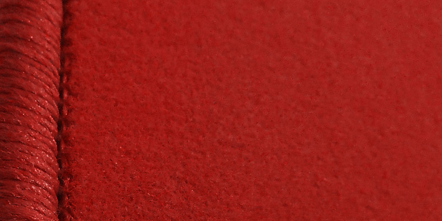 Tapis sur mesure rouge Vorwerk Forma