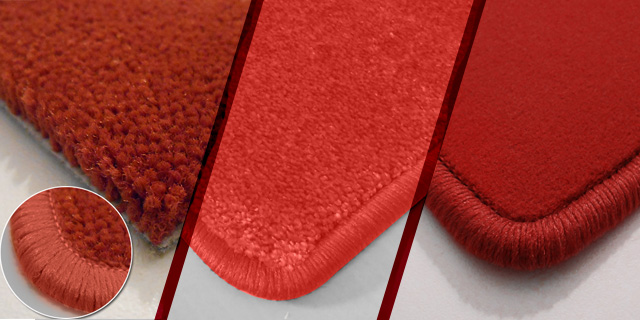 Tapis sur mesure rouge