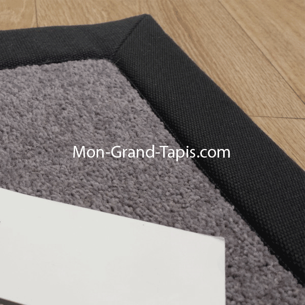 Echantillon tapis sur mesure en laine gansé gris mon grand tapis sélection